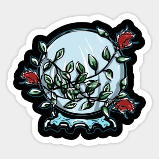 Crystal ball retro design Sticker